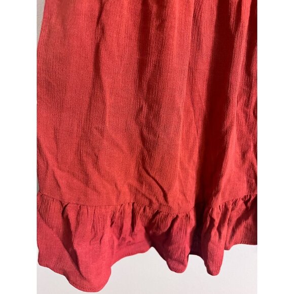 Torrid Top Women 2X Orange Babydoll Boho Hippie Indie Western Feminine Floral - Picture 7 of 12